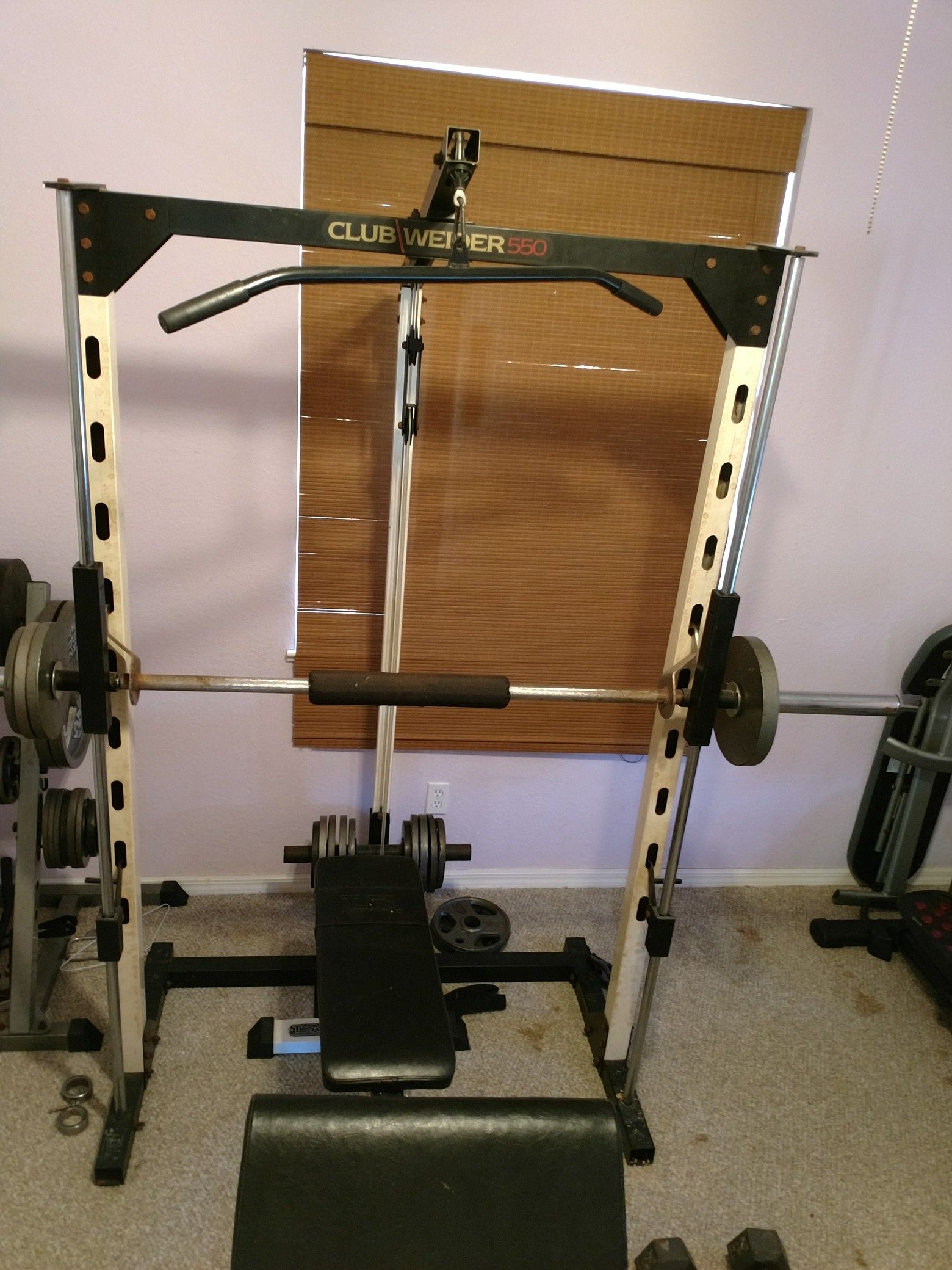 Weight set club weider 550 bench press for Sale in Indiantown FL OfferUp