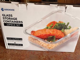 Borohouse Glass Storage Containers 10-Piece Set