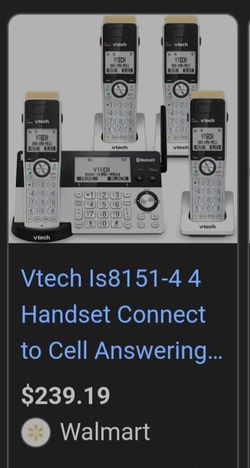 VTech IS8151-4 Cordless Phone System (4 Handsets) – Open Box, Never Used
