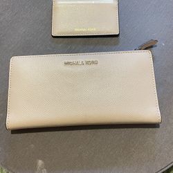 Michael Kors Pink Small Pebbled Leather Card Case