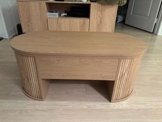 Fluted Tv Stand & Coffee Table