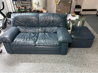 Leather loveseat couch