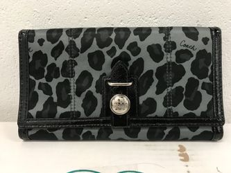 Coach Mia Ocelot Sateen Envelope Wallet