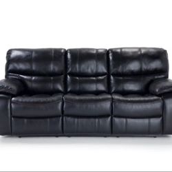 Avenger Black 89” Power Reclining Sofa with USB Port – Brand New