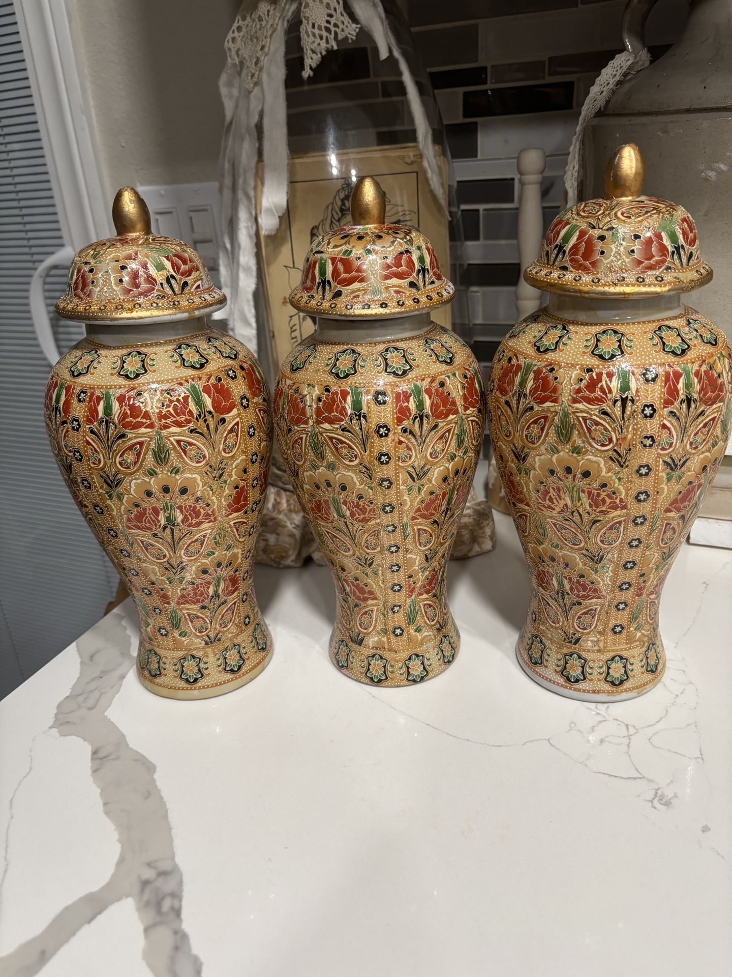 Set Of Ginger Jars