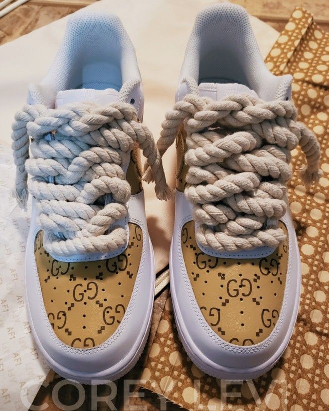 Gucci Af1 Shoes Custom Nike AF1 Low Gucci Custom