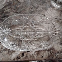 Vintage Anchor Hocking Star Of David Serving Dish