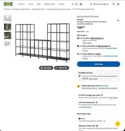 IKEA VITTSJÖ 3-Piece Glass Display Shelving Unit – Like New
