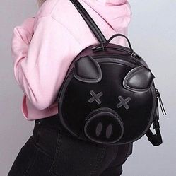 Black Piggy Backpack