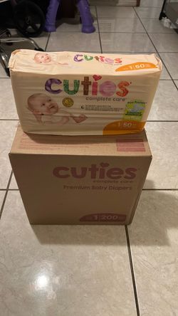 Cuties Complete Care Baby Diapers, Size 1, 200 count