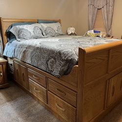 Queen Captain’s Bed, Dressers, And Nightstand for Sale! 