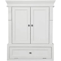 Home Decorators Collection Naples 26.5 in. W x 8 in. D x 32.8 in. H Bathroom Storage Wall Cabinet in White 