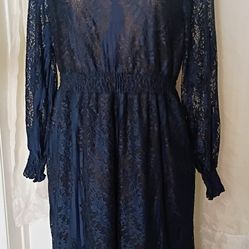 cocktail dresses cherie fille navy blue lace long sleeve dress