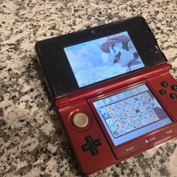 Nintendo 3ds Red Custom Video Game Console 