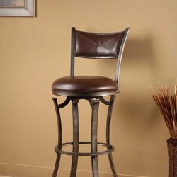 Two Swivel Bar Stools by Drummond Collection 