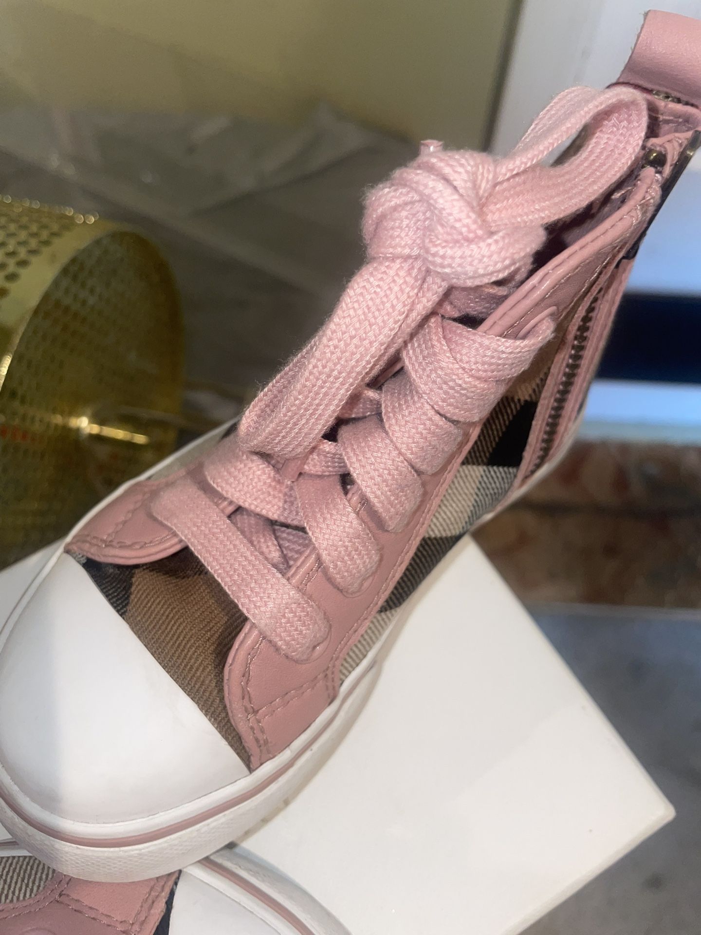 Beautiful Burberry Little Girl Sneakers Original Price Was $108 I Am Asking 60 size 26 In Little Girls