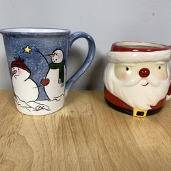 Two Festive Holiday Mugs