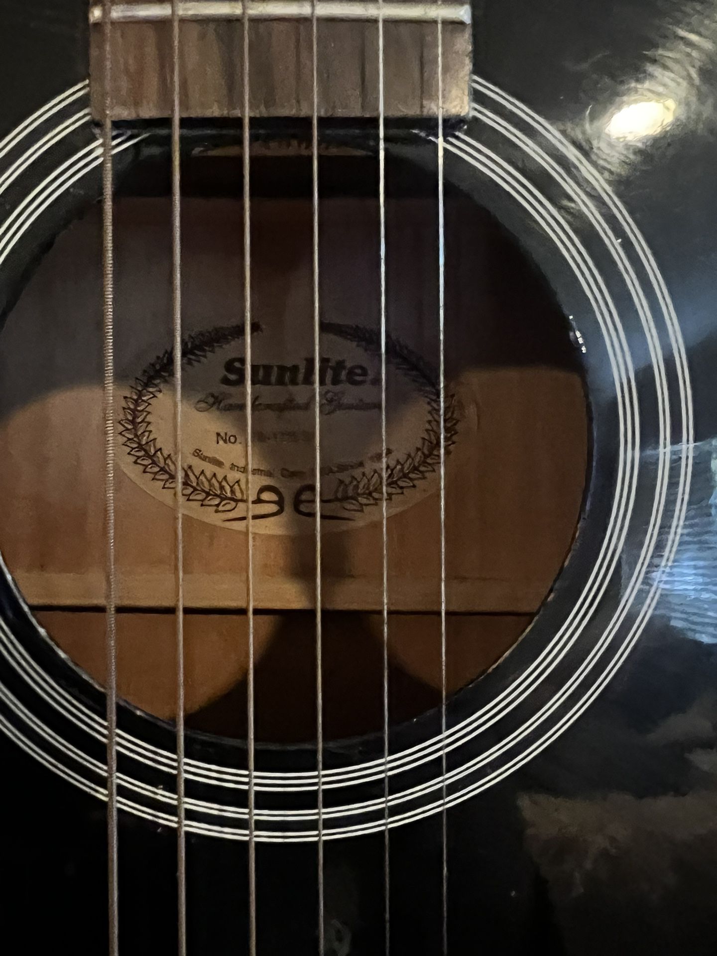 Black Acoustic Guitar 