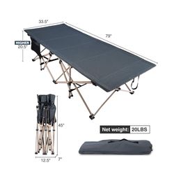 New -REDCAMP Oversized Camping Cots for Adults 500lbs.