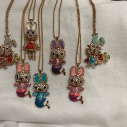 Betsy Johnson Easter bunny necklaces