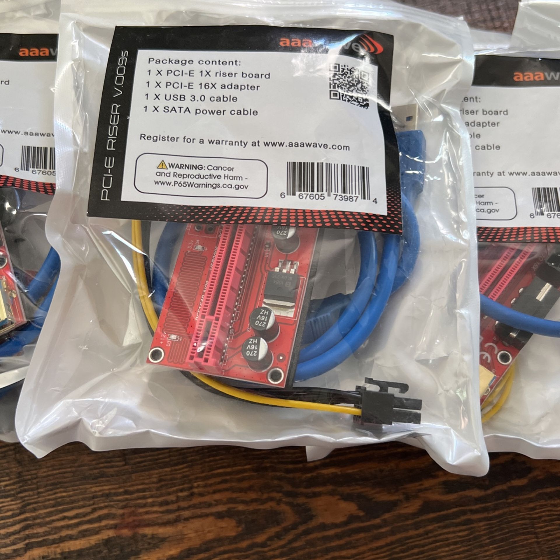 Brand new AAAWave V.009s PCI-e Risers, Crypto ETH Mining