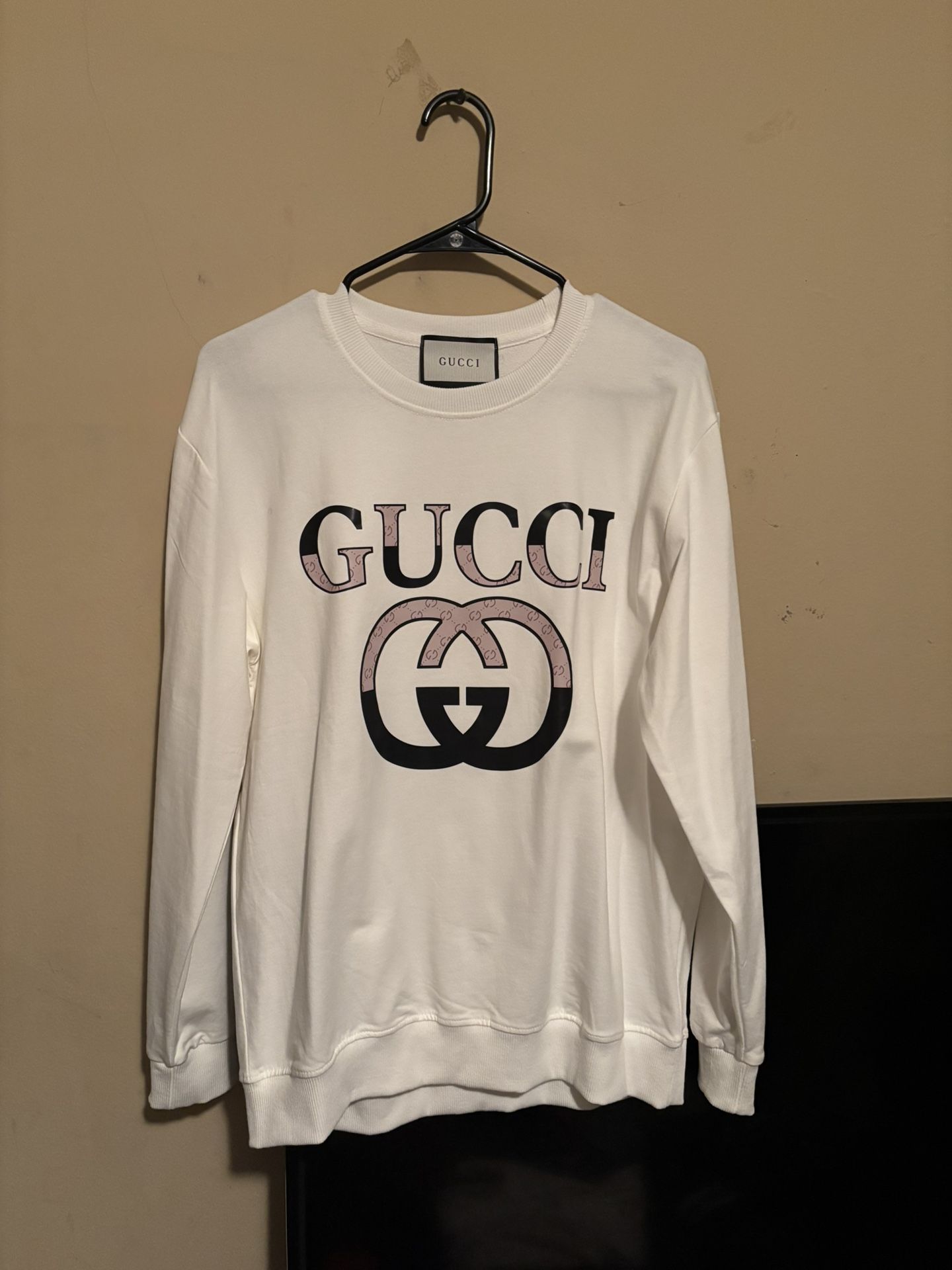 Men’s 3XL Gucci Watermark & Logo Crewneck Sweatshirt