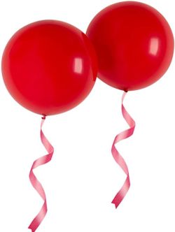 24in 2 Pack Red Balloons For Kids Birthday Party Celebration Garland