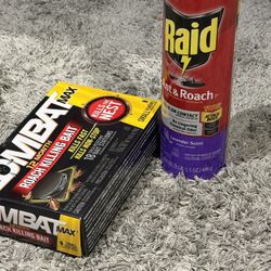 Raid Ant & Roach Spray + Combat Max Roach Bait (Bundle)