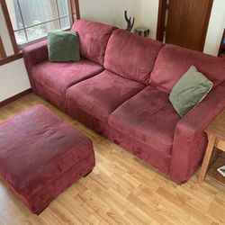 Red ‘Ital Sofa’ Couch - 