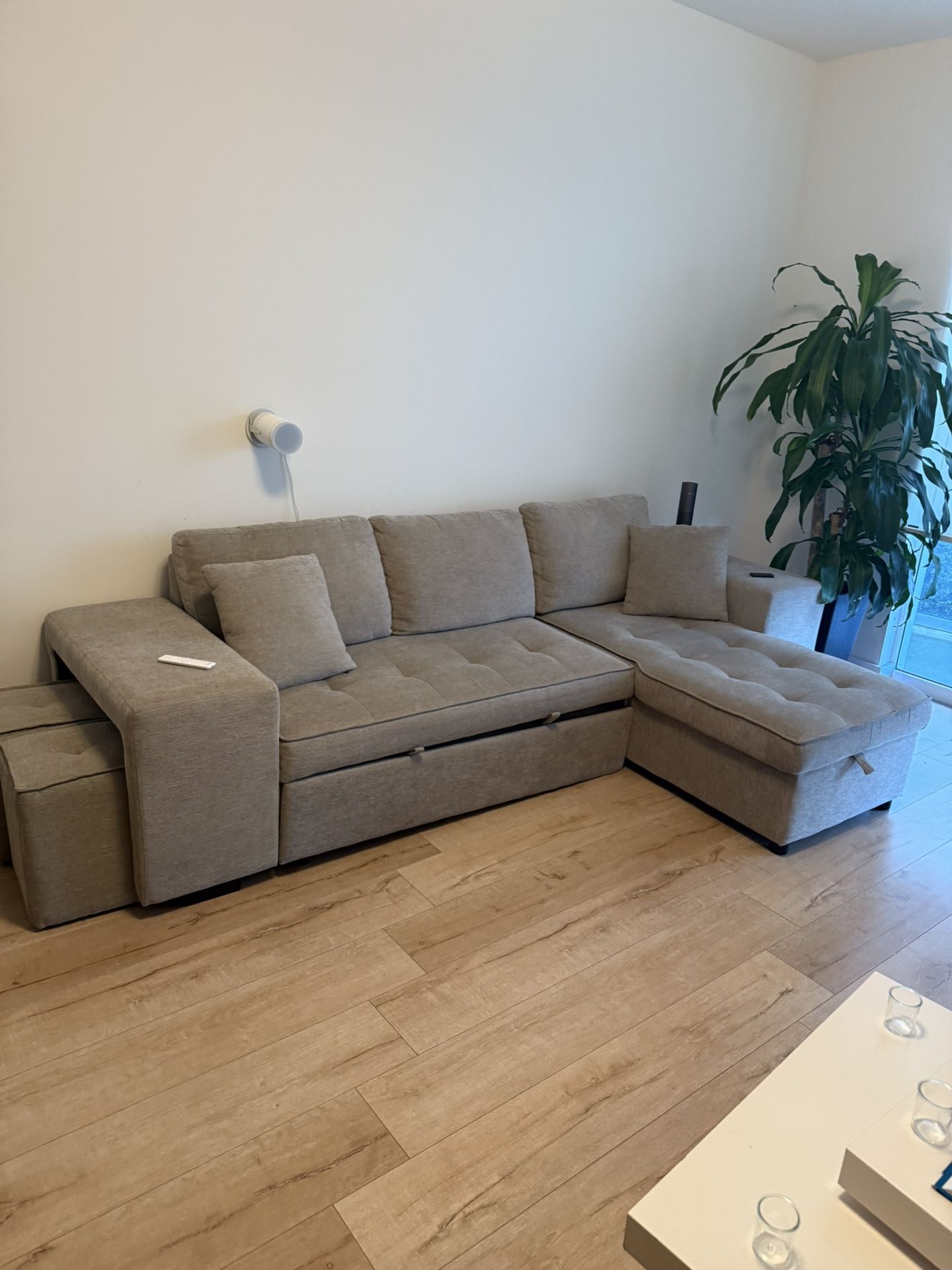 Sectional Sofa-Bed With Storage