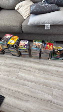 A lot of books and some games