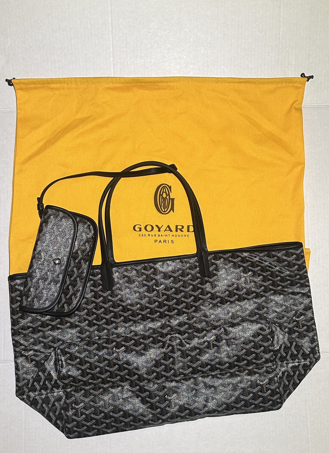 Goyard Saint Louis GM genuine leather Tote bag Black