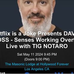4 Show Tickets - David Cross and Tig Notaro at The Masonic Lodge - May 11 9pm