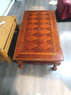 Claw foot coffee table
