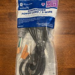 Dishwasher Power Cord 3-Wire