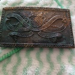 This item is a vintage International Brotherhood of Teamsters belt buckleThis item is a vintage International Brotherhood of Teamsters belt buckle