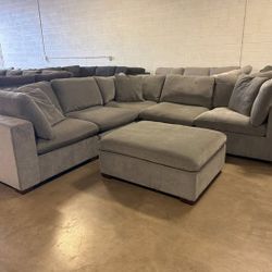 Lowell 6-Piece Modular Sectional - Dark Gray