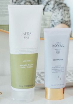 Jafra Spa Mud Mask & Royal Revitalize Volcanic Micro Polish Mask Set