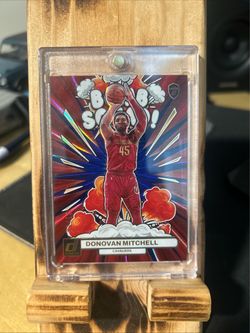 Donovan Mitchell Donruss Red and purple laser /15