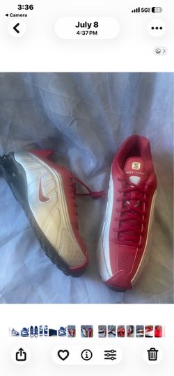 Nike Size 11 Red & Silver Shox