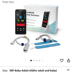 Pulse Oximeter Fingertip Infant Pulse Oximeter Overnight for K IdsHandheld Blood Oxygen Saturation Monitor for SpO2 and Pulse Rate Continuous Infant M
