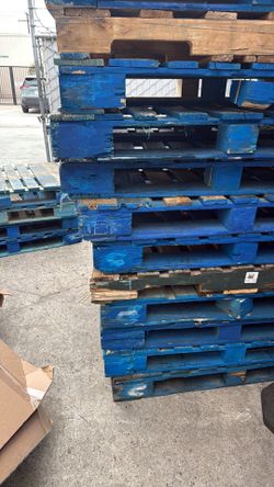 Blue pallets