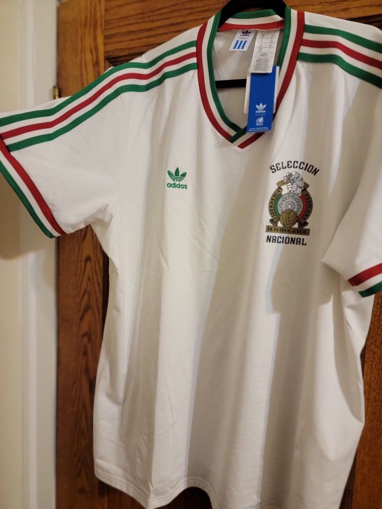 Adidas Mexico 1985 Away Jersey, Size 3XL, Cloud White