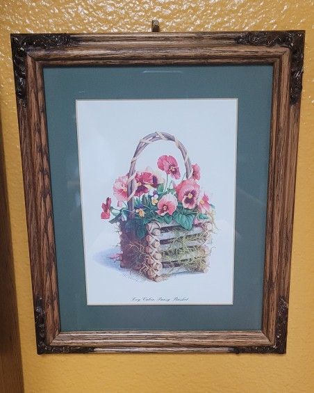 Pansy Basket Print