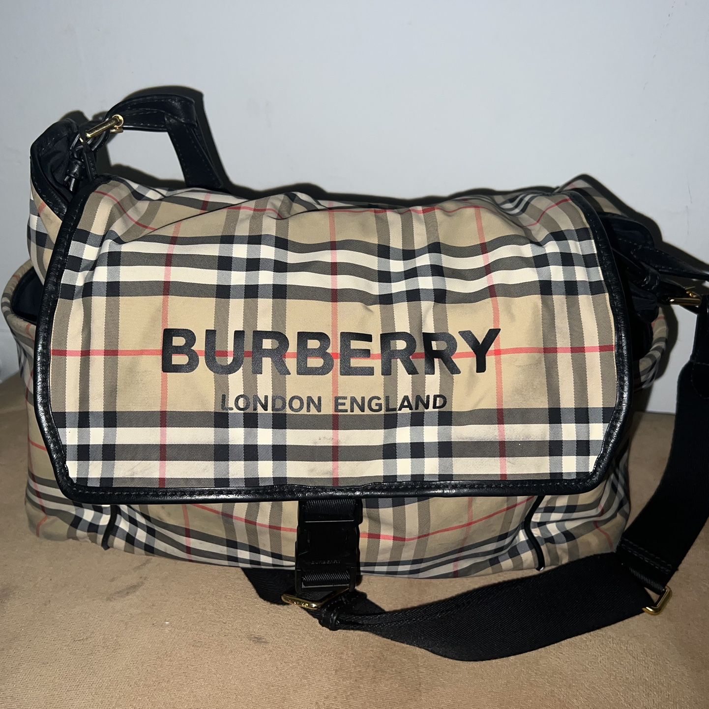 Authentic Burberry Haymarket Diaper Bag for Sale in Artesia, CA - OfferUp