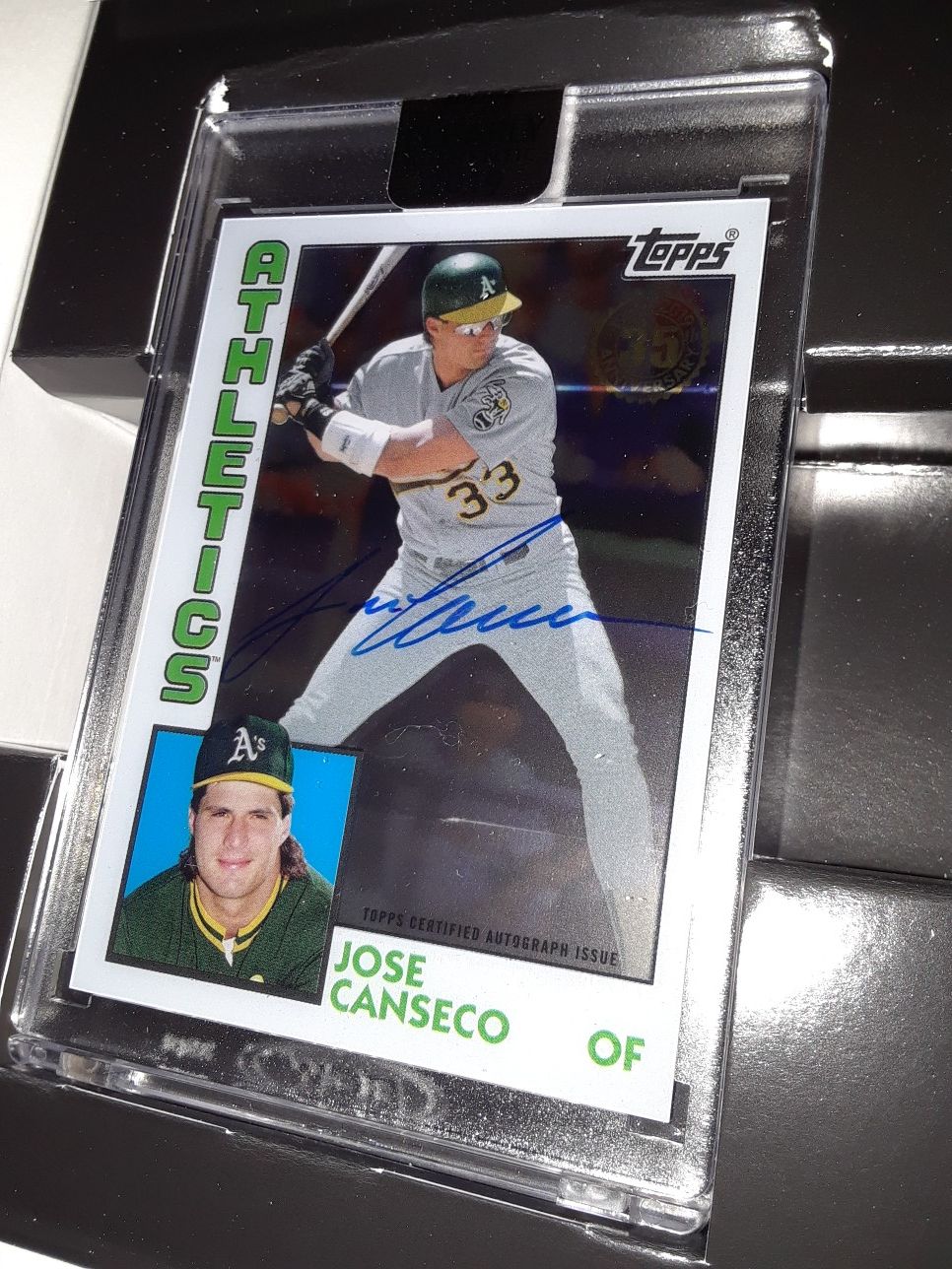 2019 TOPPS CLEARLY AUTHENTIC JOSE CONSECO AUTOGRAPHED 35YRS