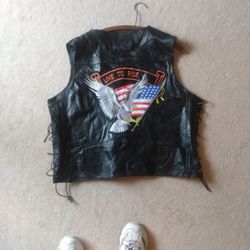 Live To Ride Leather Vest