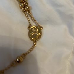 Gold Balls Rosary beads