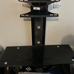 Black Glass top Tv Stand