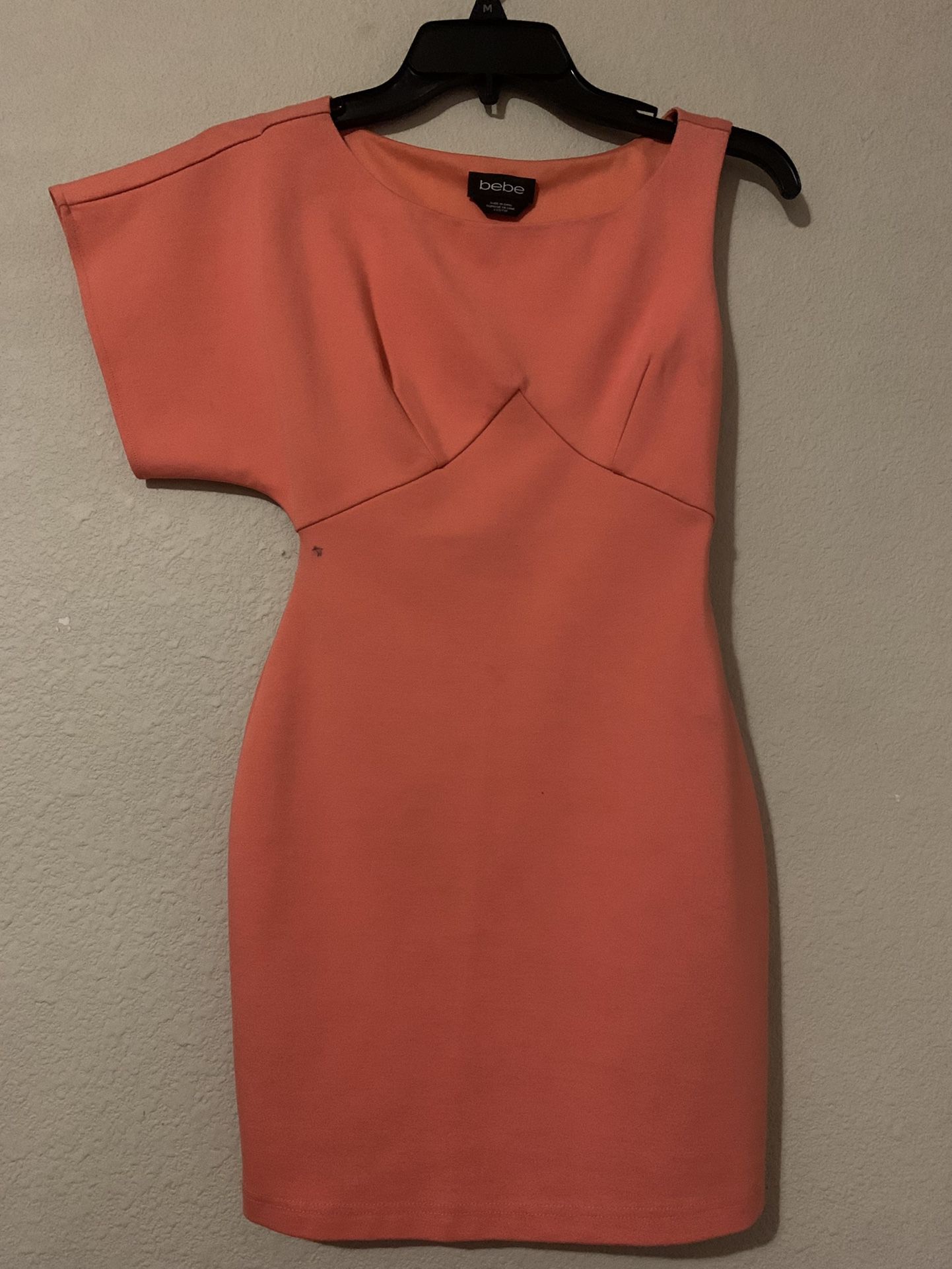 Women’s Orange Bebe One Shoulder Mini Dress
